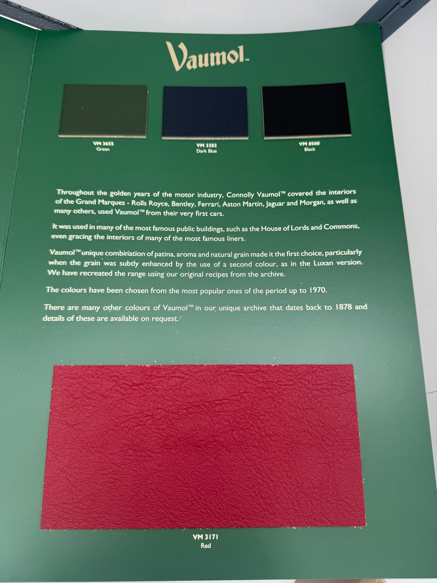 Vaumol Leather Repair Paint – Pillar Box Red (VM 8300)